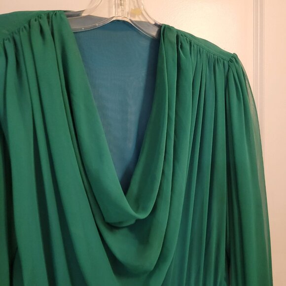 Vintage Wayne Clark Aline Marelle Dress Formal Evening Dress - Drapery - Picture 12 of 16